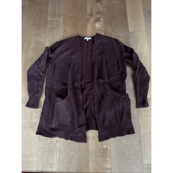 Madewell Sweaters - Madewell Size Medium Open Front Tunic Cardigan Sweater Wool Burgundy